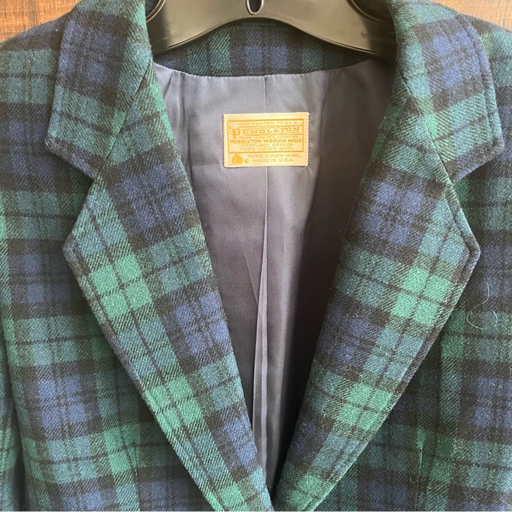 Vintage Pendleton 100% Wool Single Button Blazer … - image 3